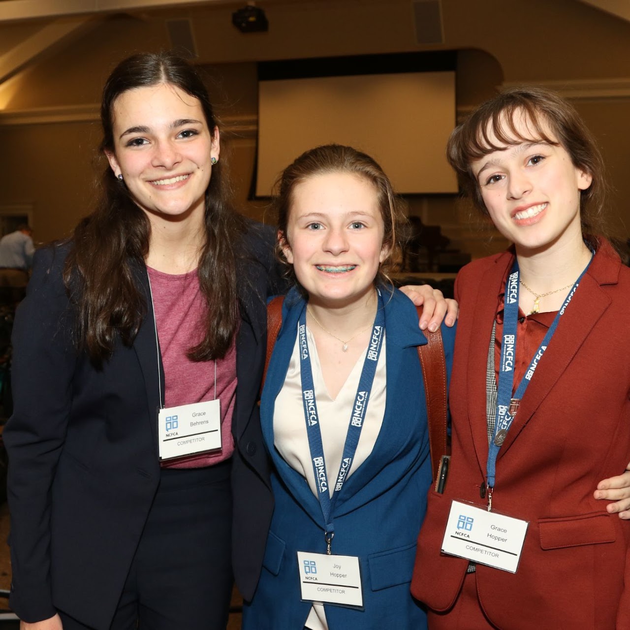 Wavemakers competitors at an NCFCA tournament